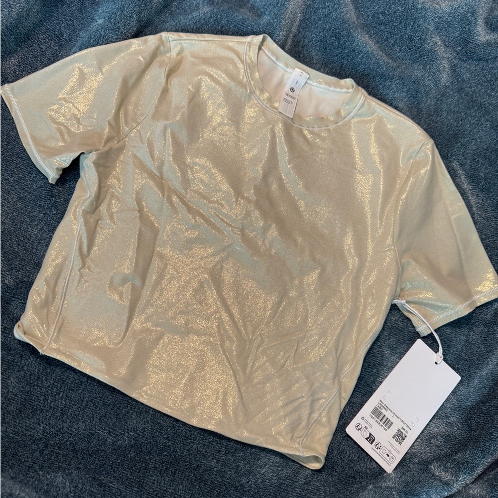 Lululemon Athletica Gold Crewneck T-Shirt